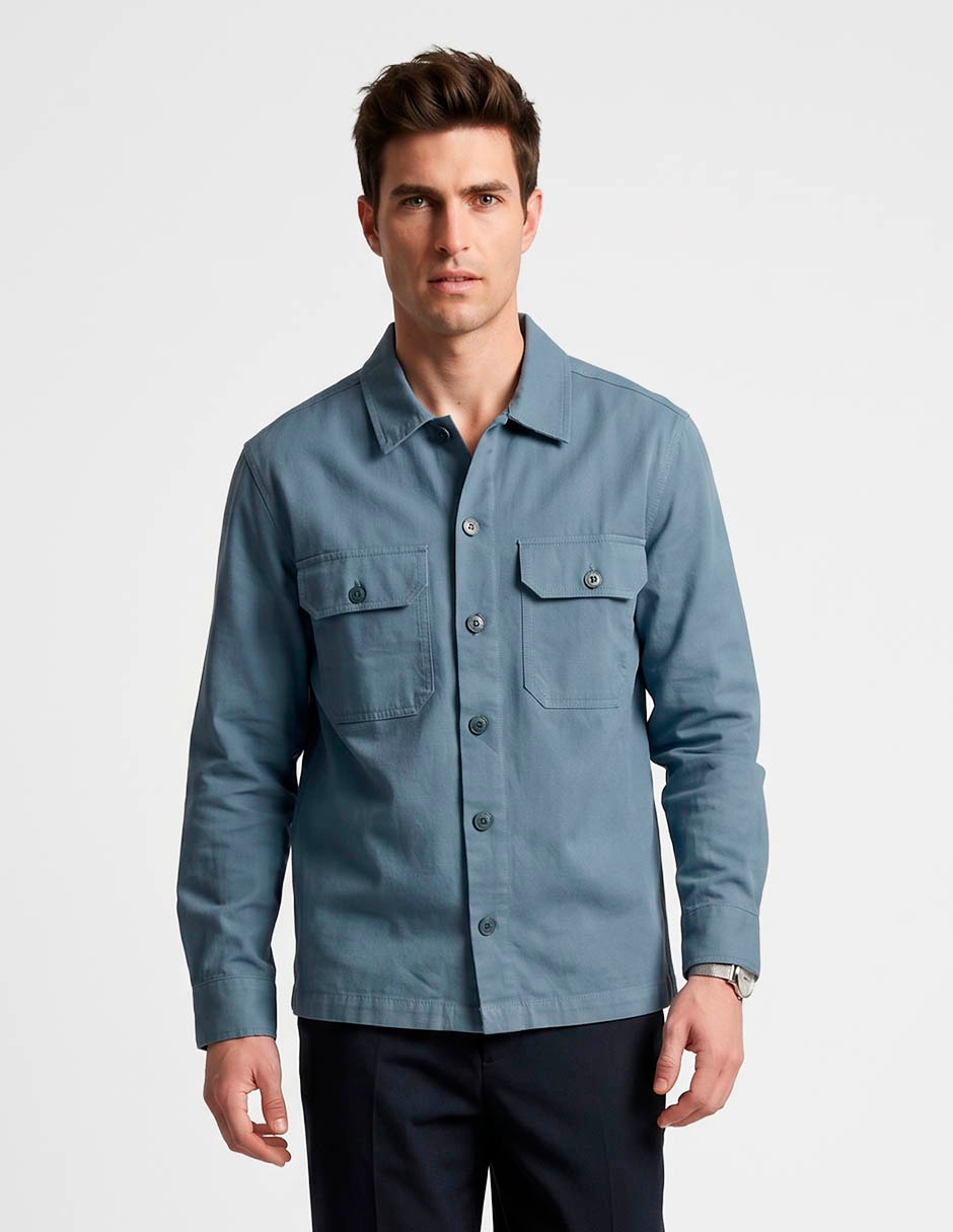 Sobrecamisa casual manga larga para hombre Sobrecamisa casual manga larga para hombre