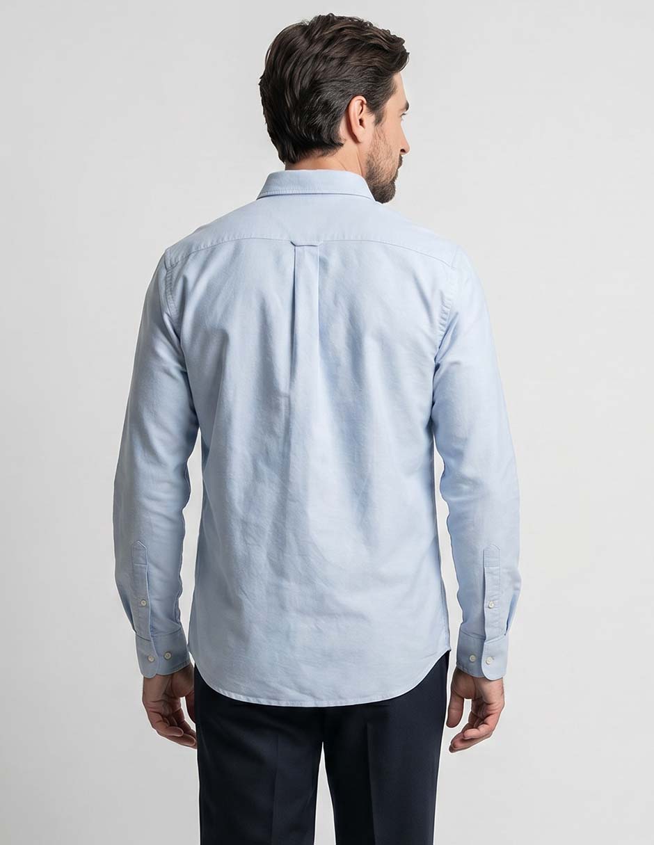 Camisa casual de algodón manga larga para hombre
