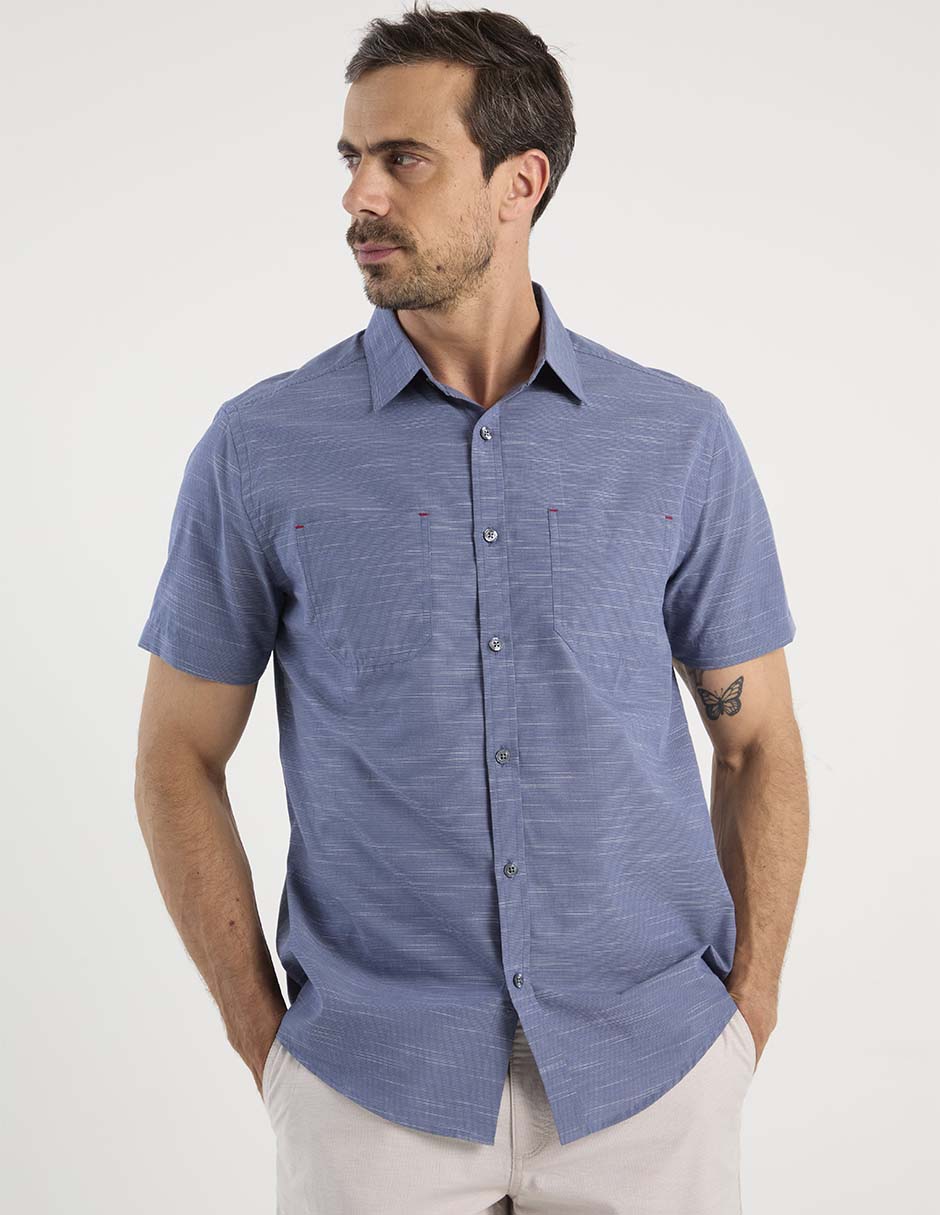 Camisa casual manga corta para hombre