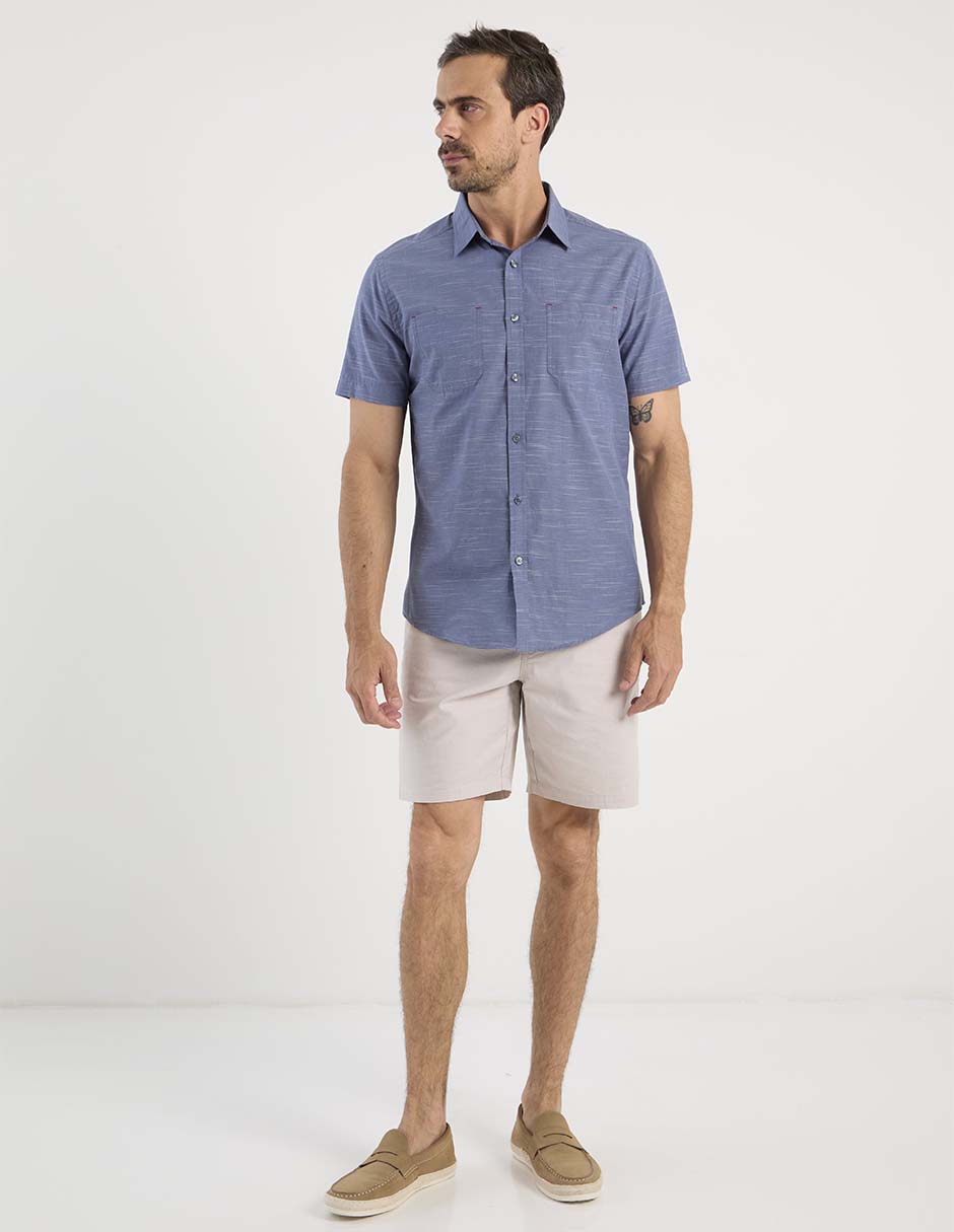 Camisa casual manga corta para hombre