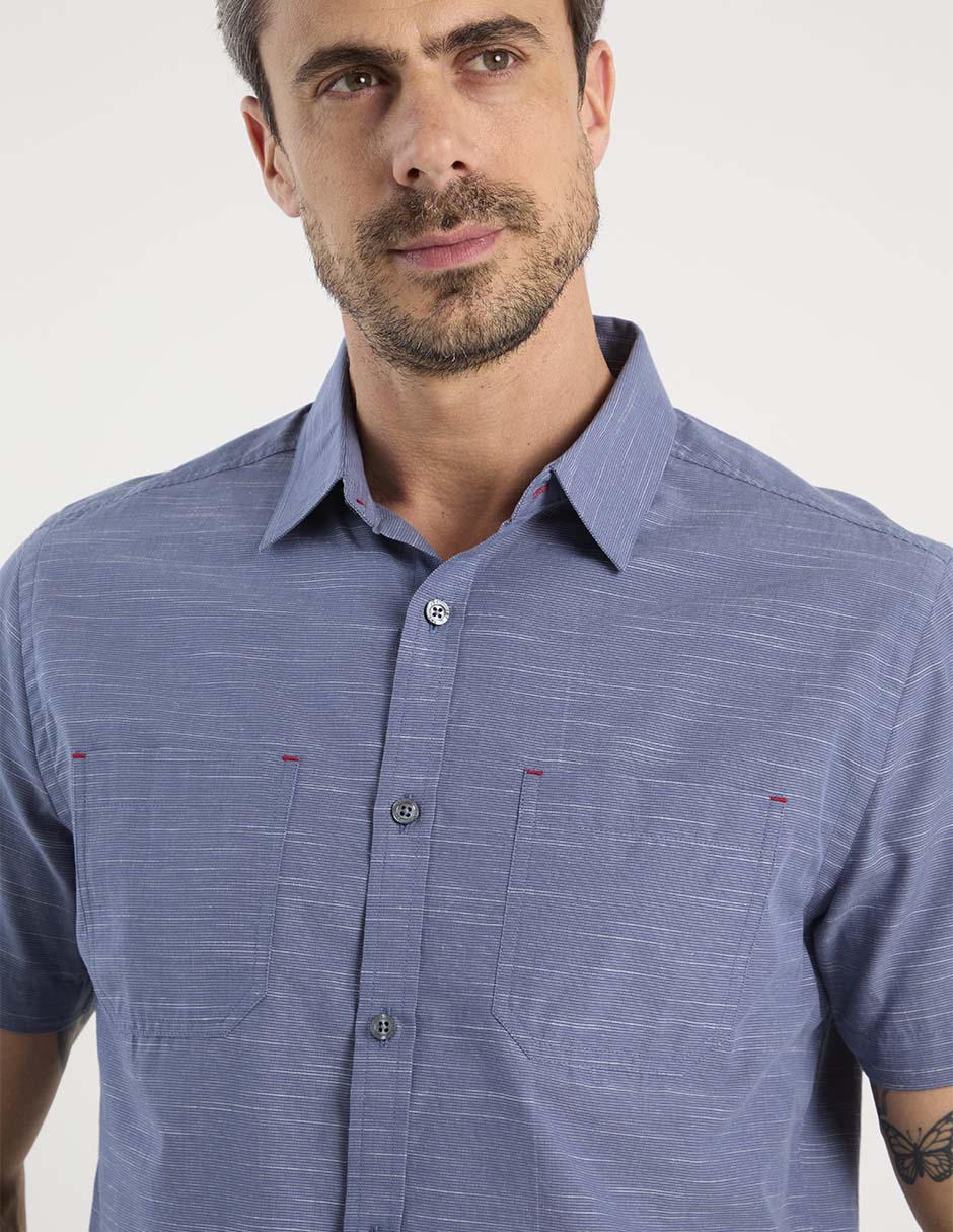 Camisa casual manga corta para hombre