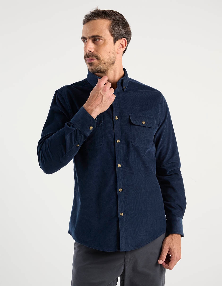 Camisa casual manga larga para hombre 5