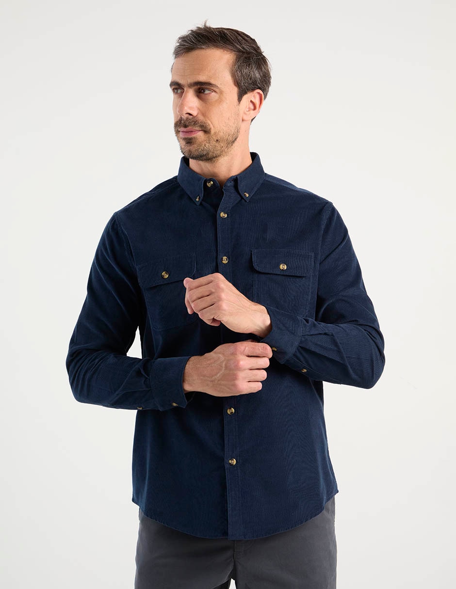 Camisa casual manga larga para hombre