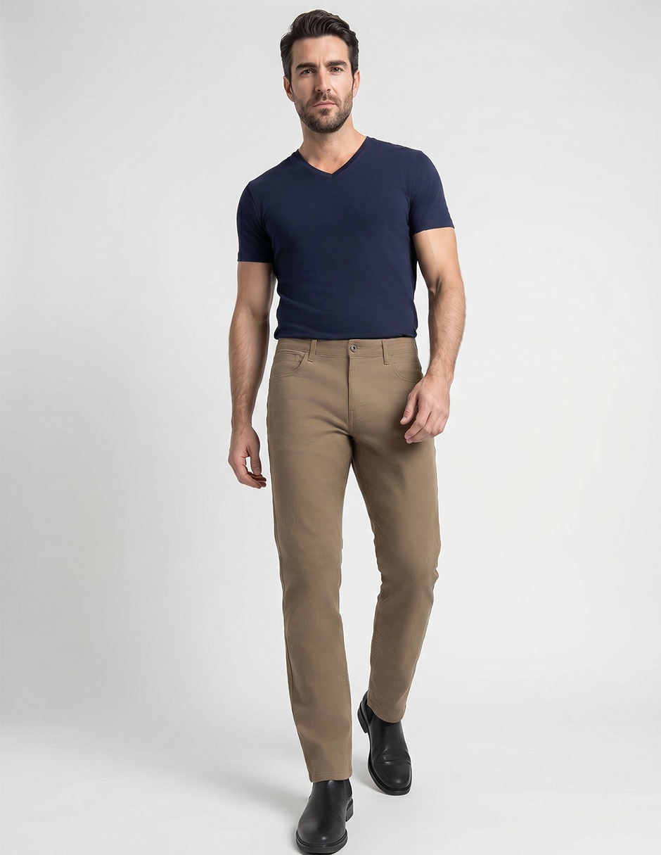 Pantalón regular de algodón para hombre 3