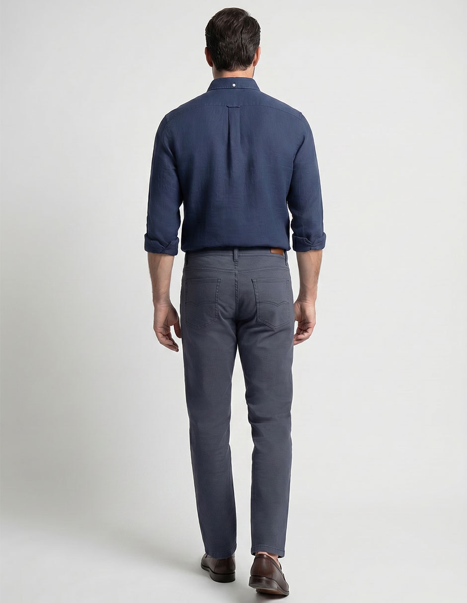 Pantalón regular de algodón para hombre 2