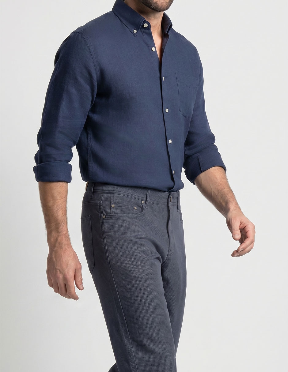 Pantalón regular de algodón para hombre 3