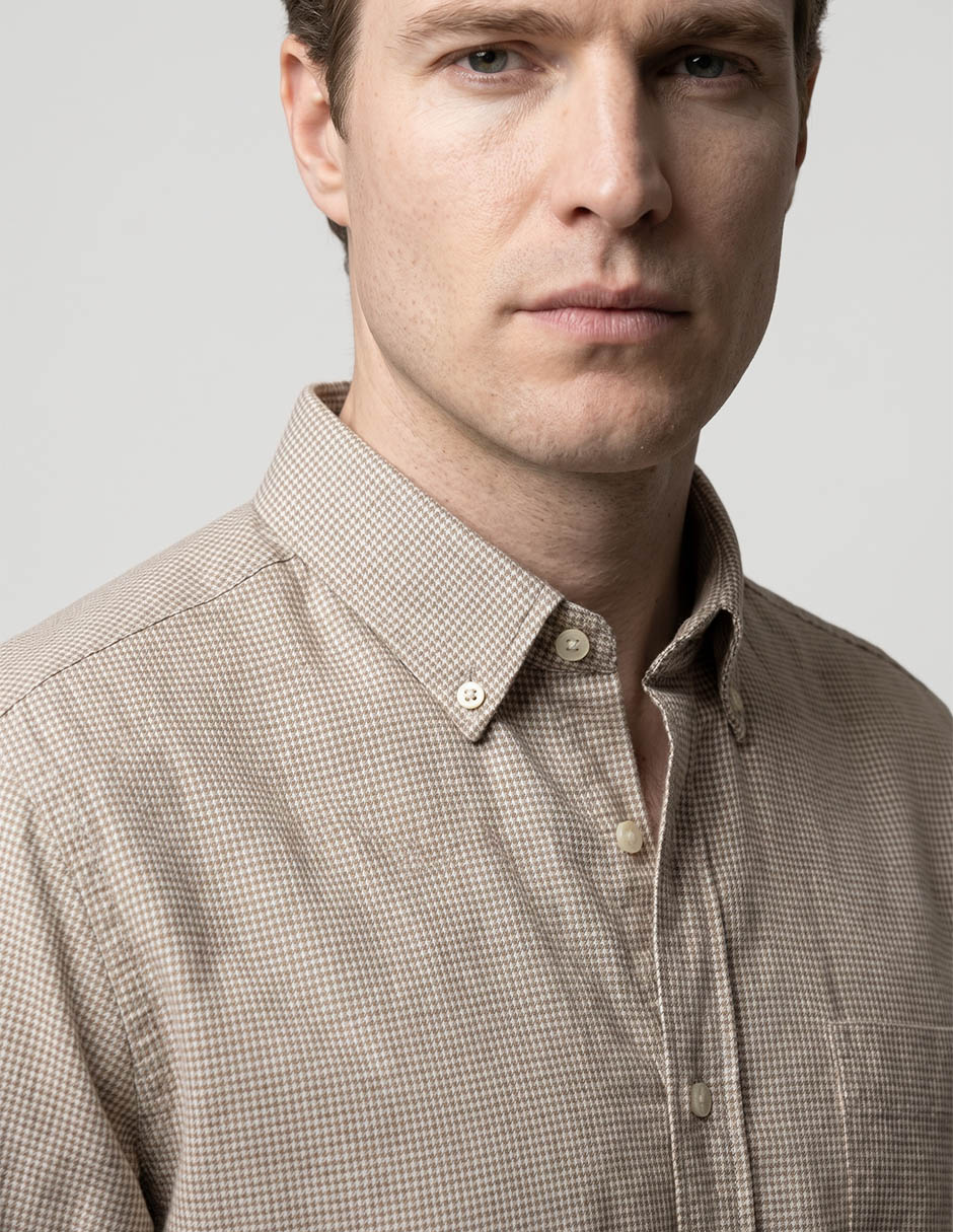 Camisa casual manga larga para hombre 2