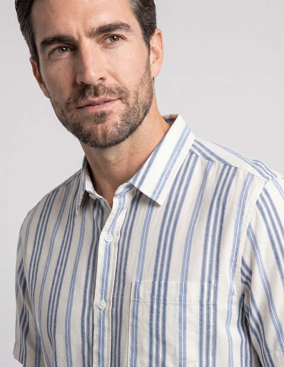Camisa casual de algodón manga corta para hombre 2