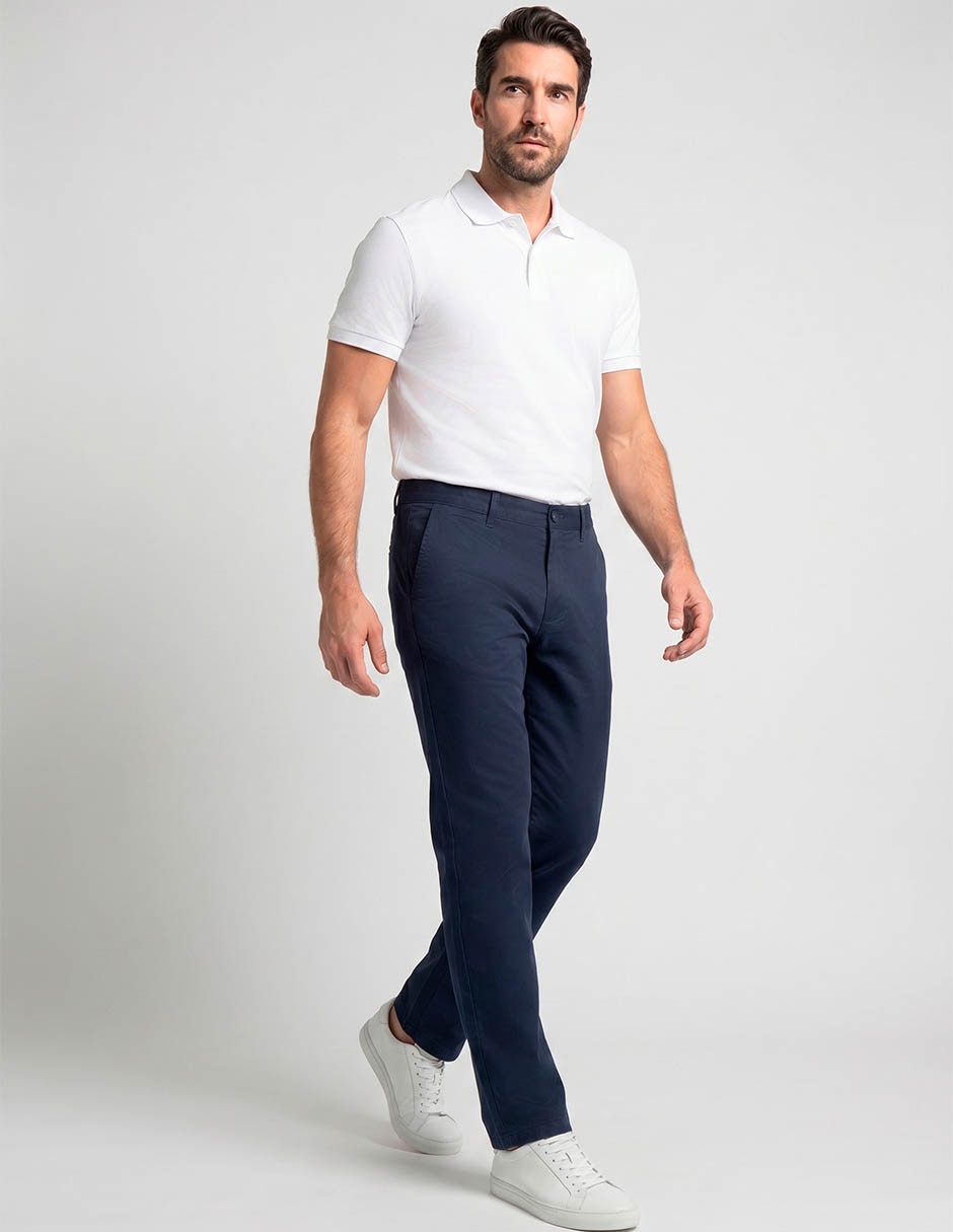 Pantalón regular de algodón para hombre 2