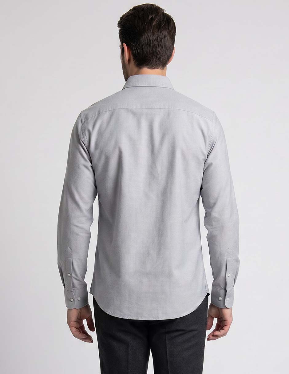Camisa casual de algodón manga larga para hombre 3