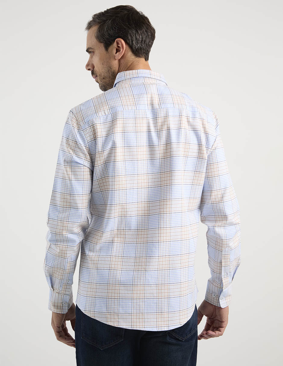 Camisa casual manga larga para hombre