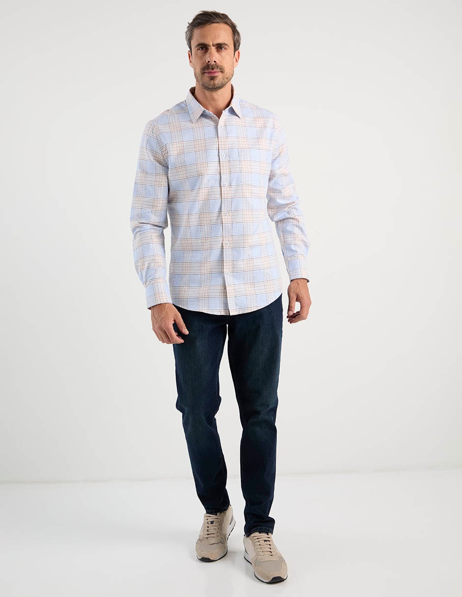 Camisa casual manga larga para hombre 3