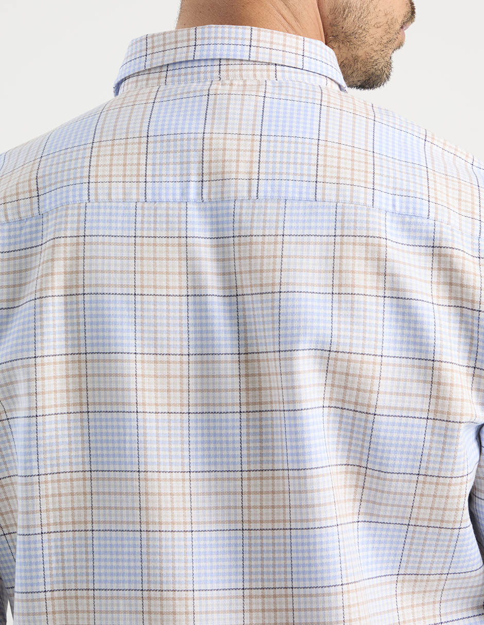 Camisa casual manga larga para hombre 5