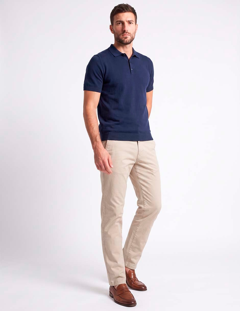 Pantalón chino regular de algodón para hombre 10