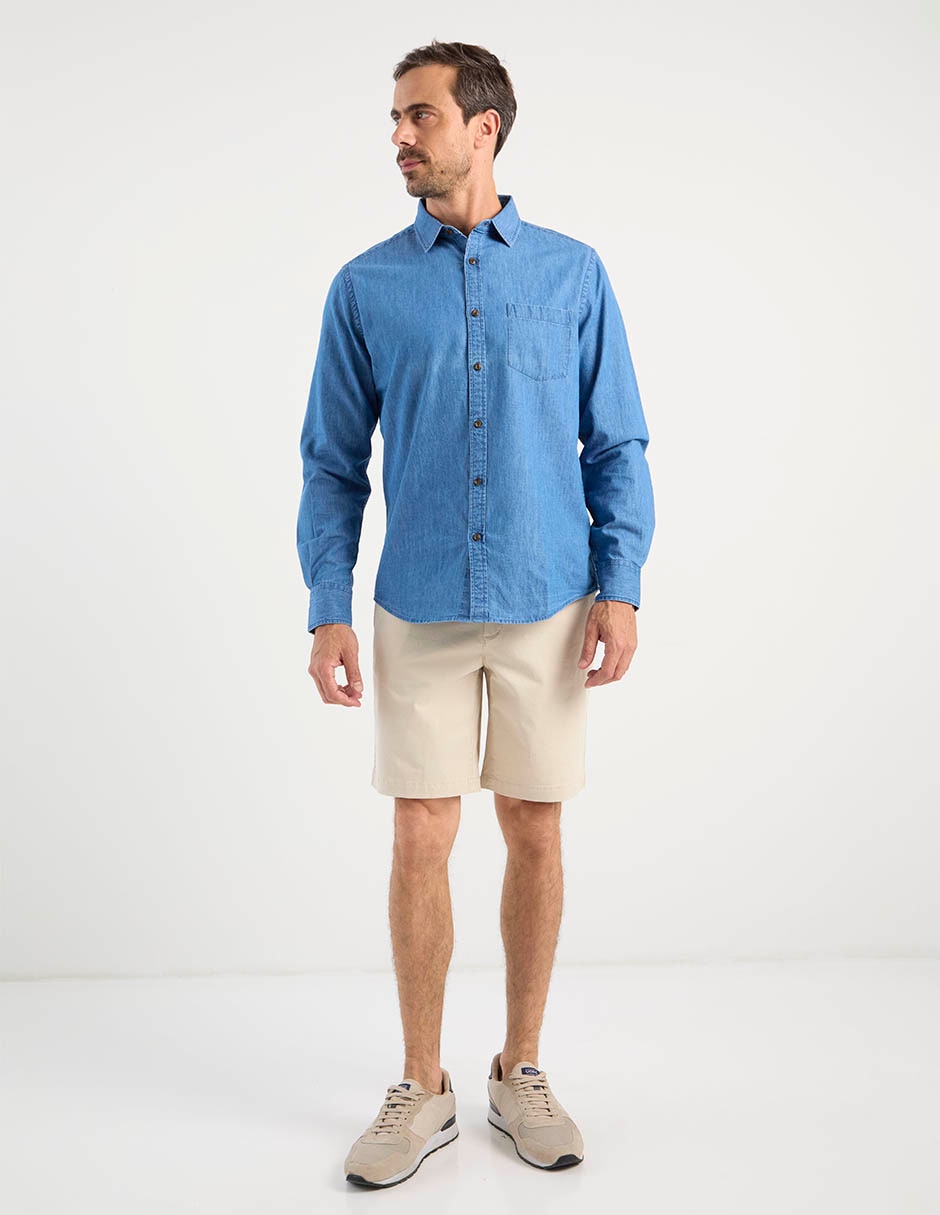 Camisa casual manga larga para hombre 2