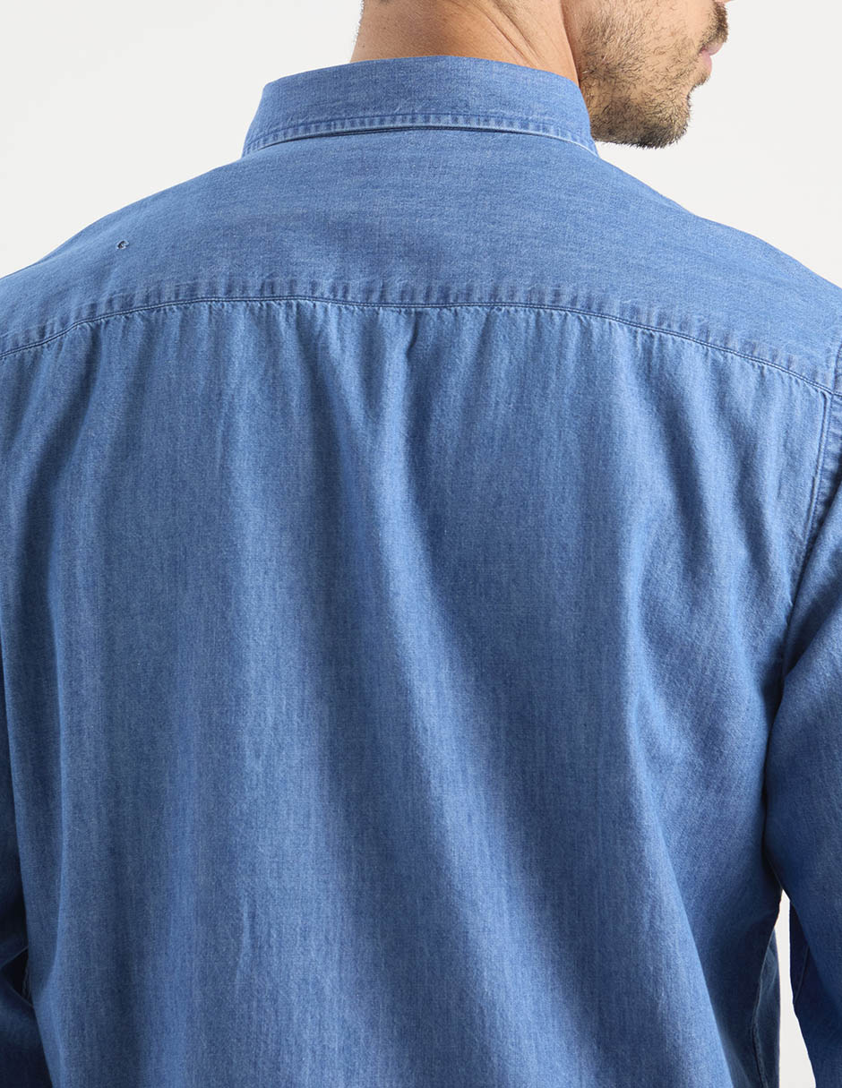 Camisa casual manga larga para hombre 3