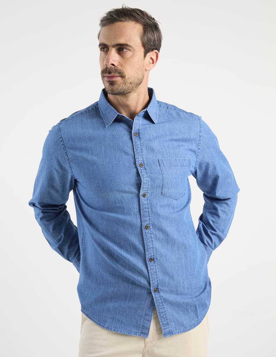 Camisa casual manga larga para hombre Camisa casual manga larga para hombre