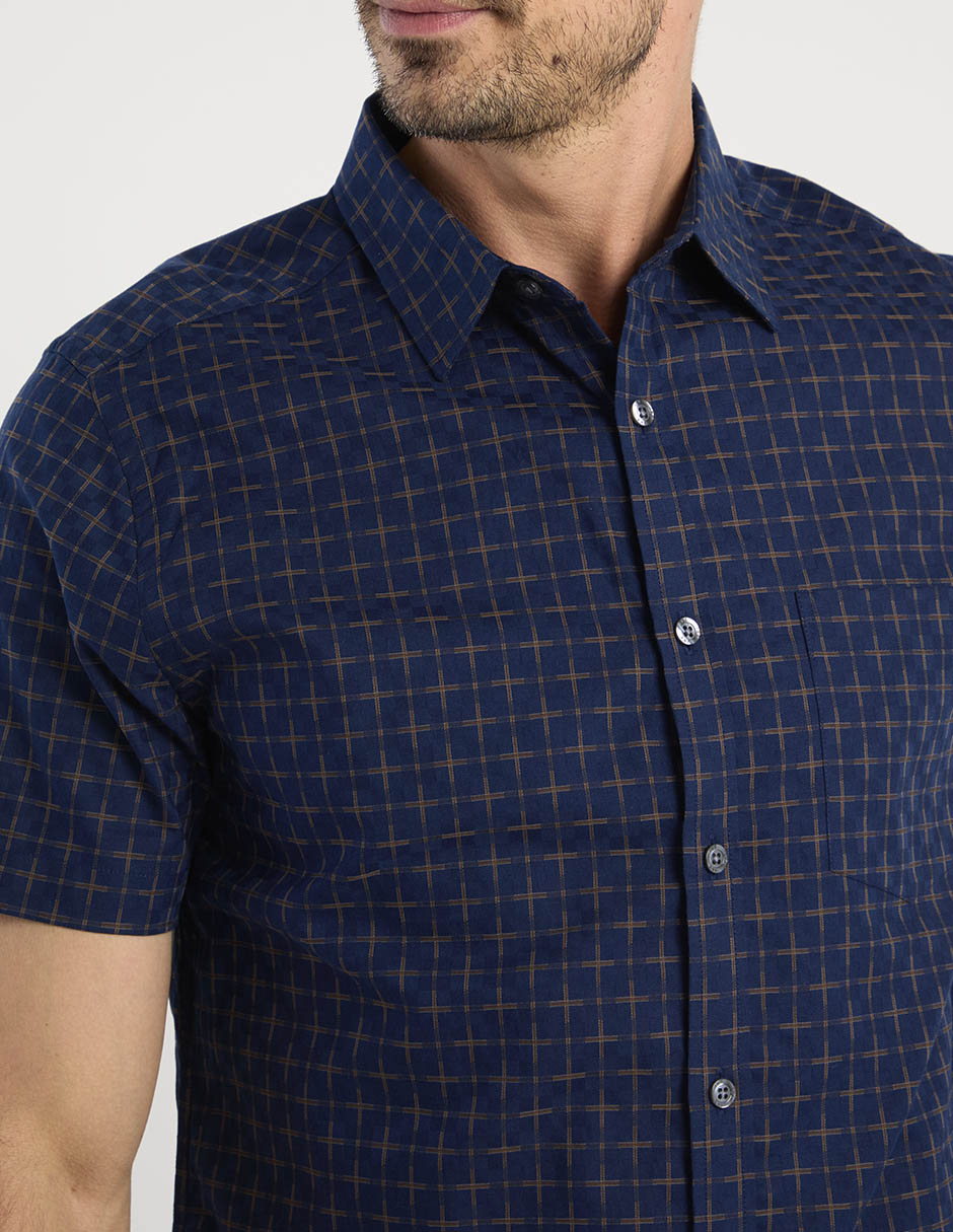 Camisa casual manga corta para hombre 4