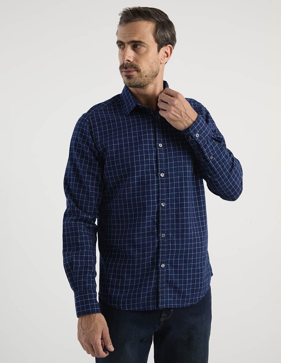 Camisa de algodón manga larga para hombre 5