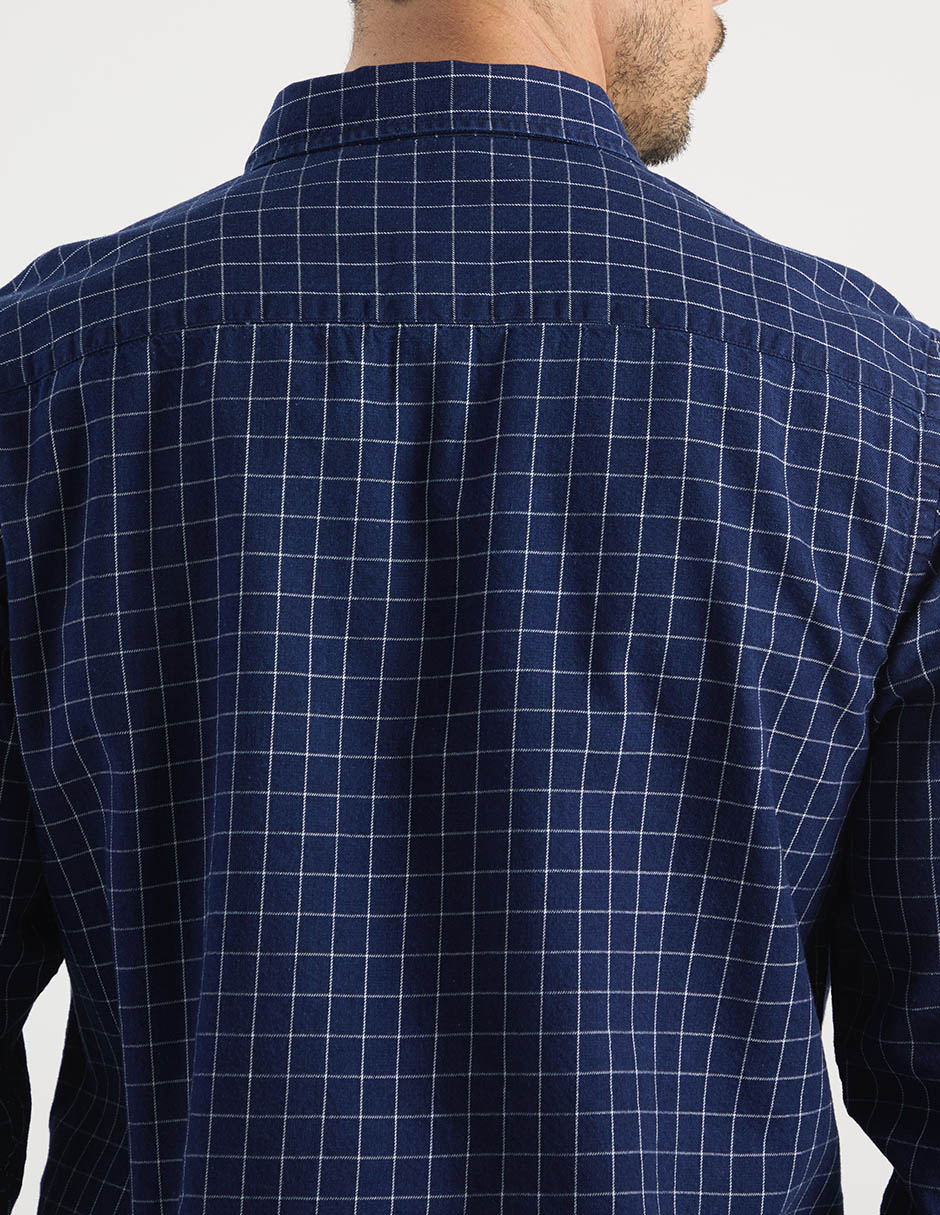 Camisa de algodón manga larga para hombre