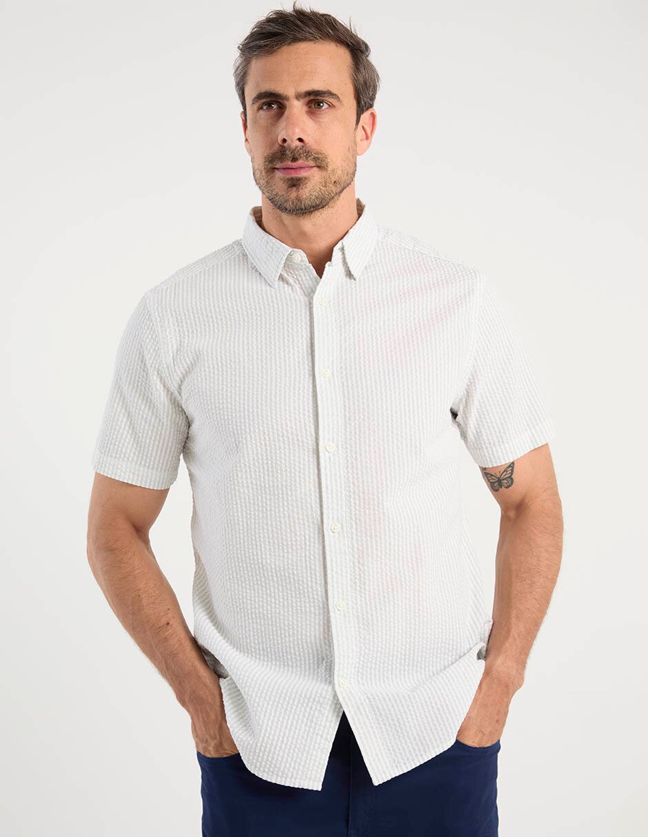 Camisa casual manga corta para hombre 1