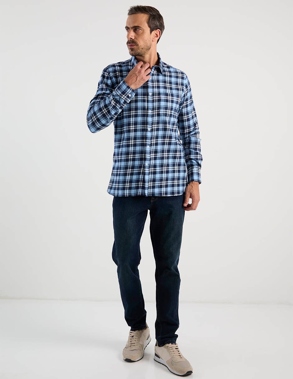 Camisa casual manga larga para hombre 3
