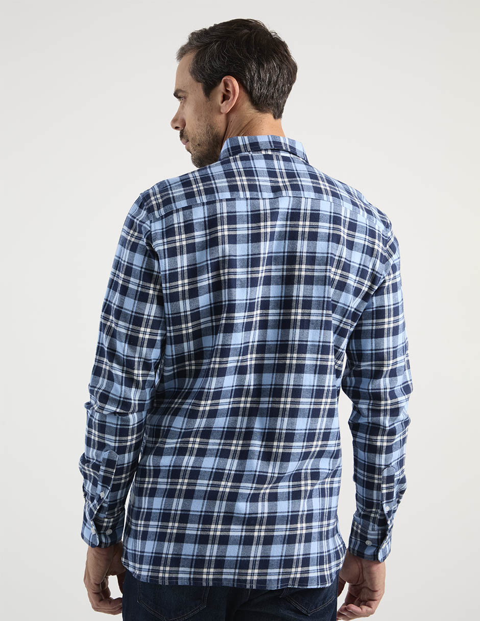 Camisa casual manga larga para hombre 6