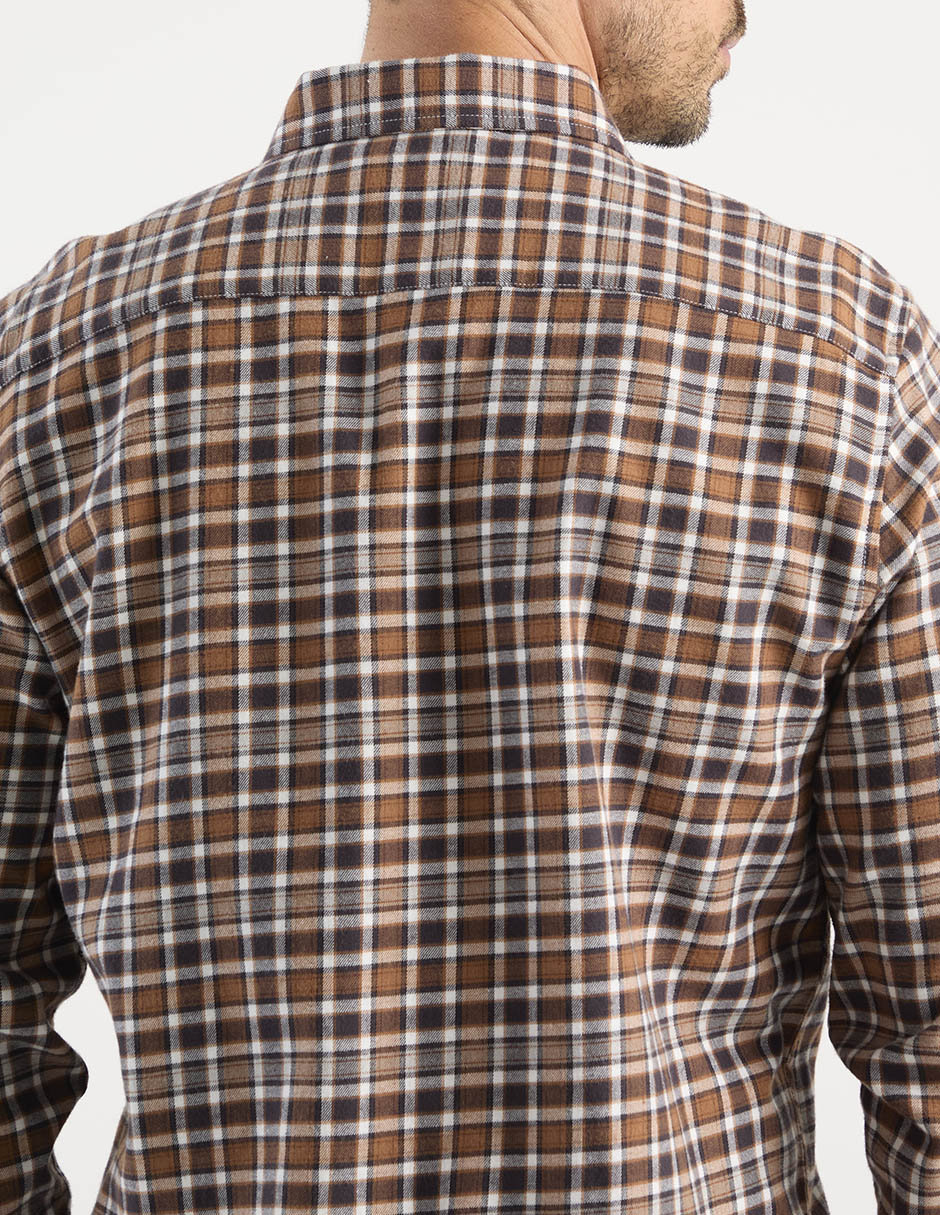 Camisa casual manga larga para hombre 5