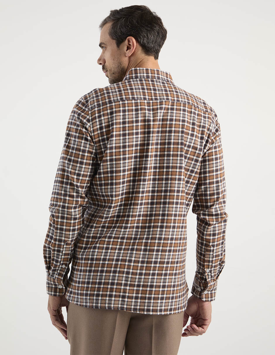 Camisa casual manga larga para hombre 6