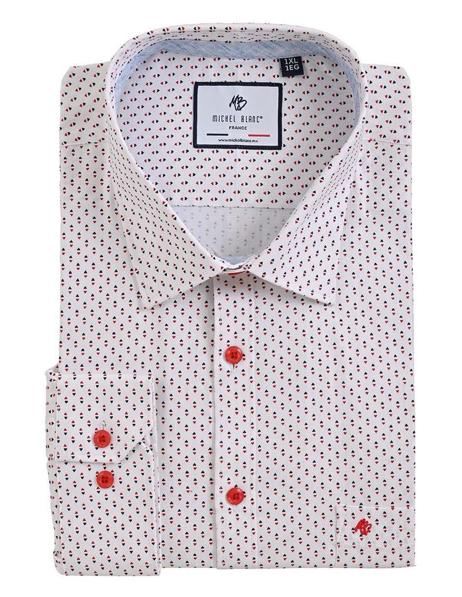 Camisa formal de algodón manga larga para hombre