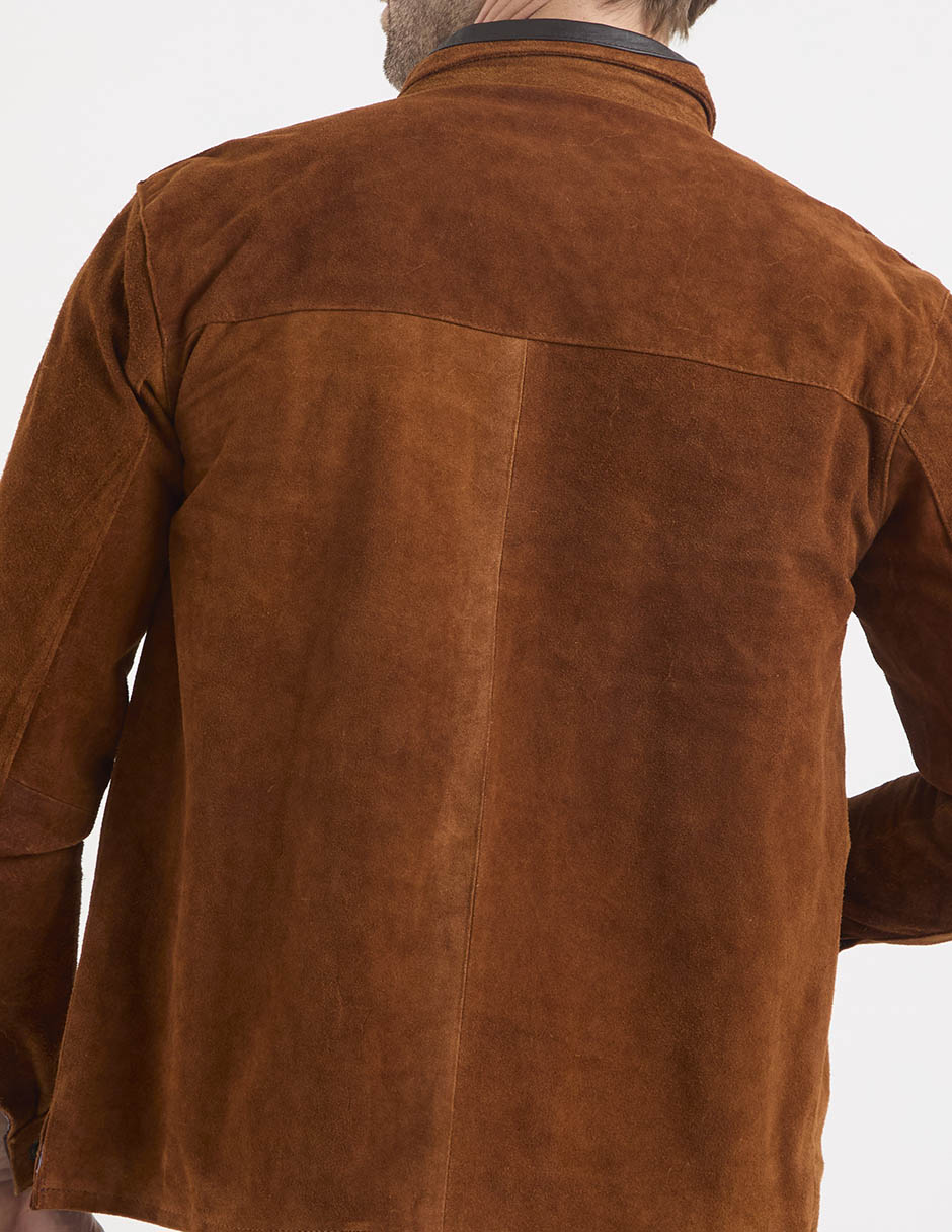 Chamarra casual de gamuza para hombre