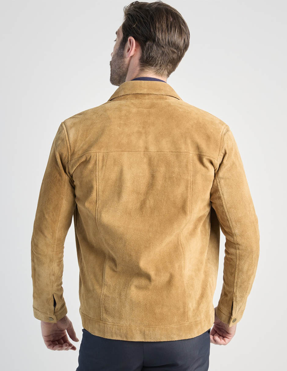 Chamarra casual de gamuza para hombre 2