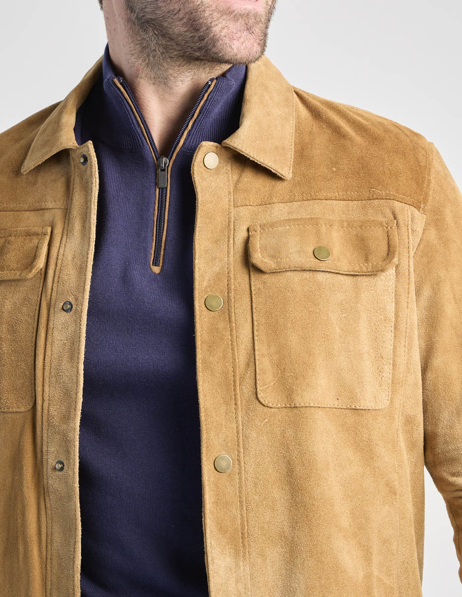 Chamarra casual de gamuza para hombre 3