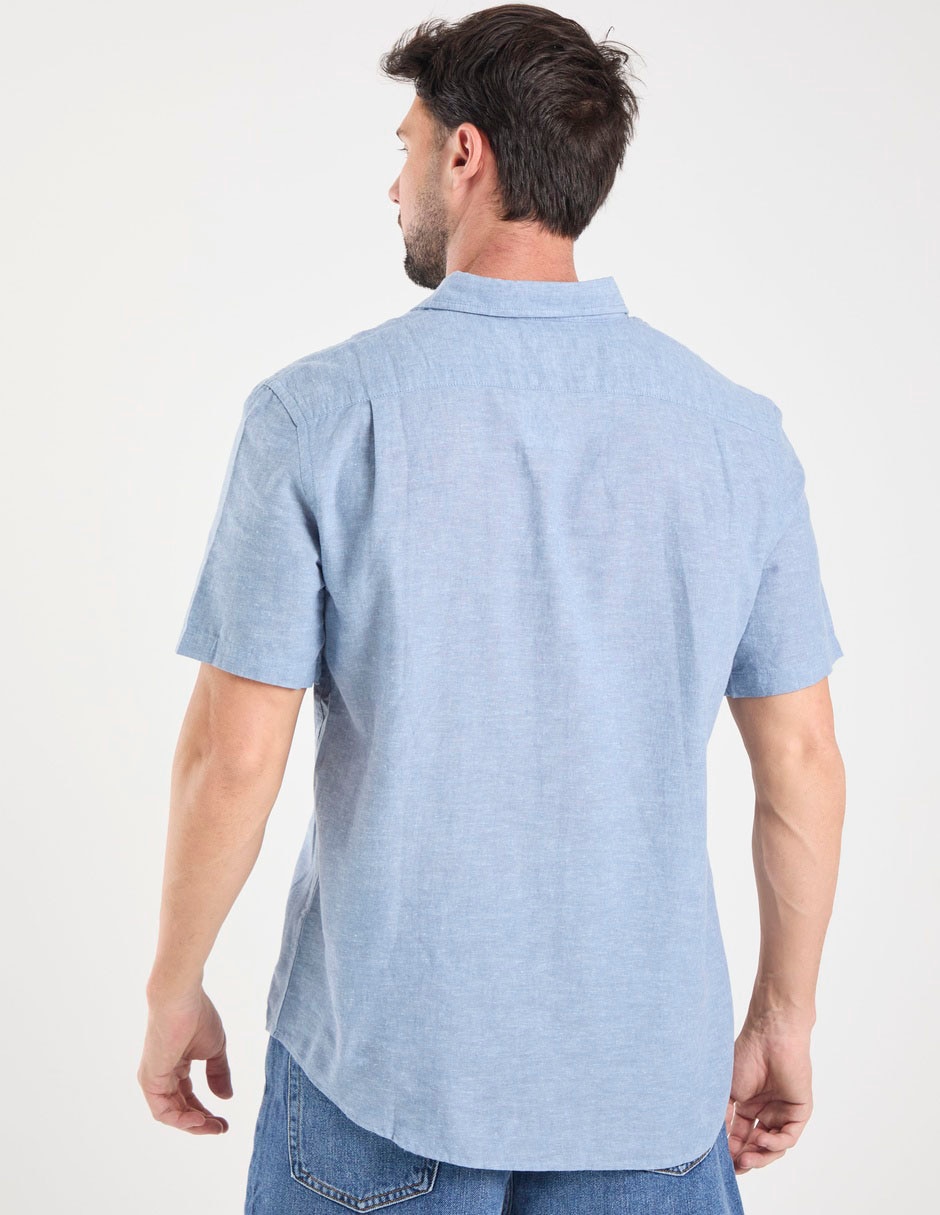 Camisa casual de algodón manga corta para hombre 2