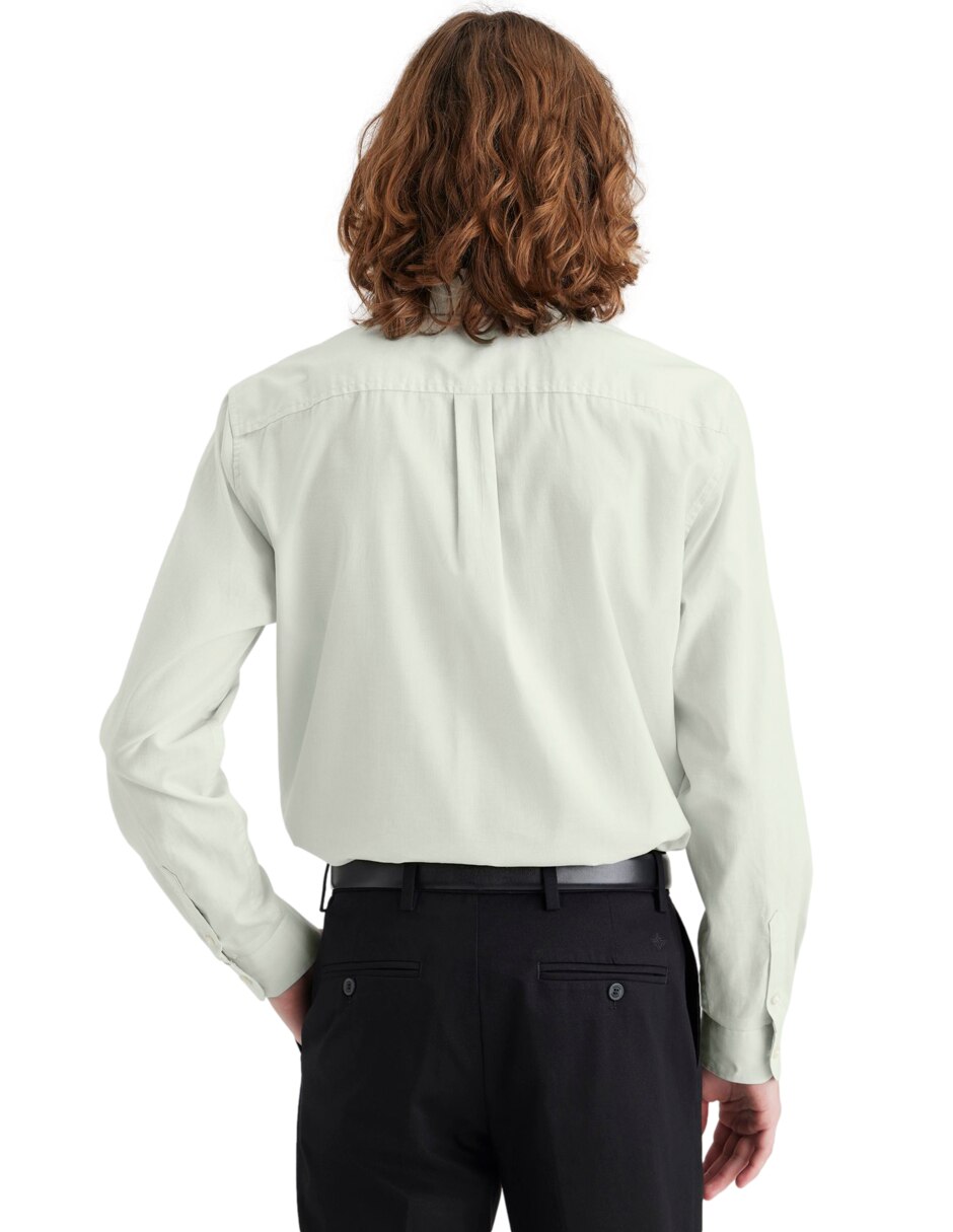 Camisa casual Dockers de algodón manga larga para hombre