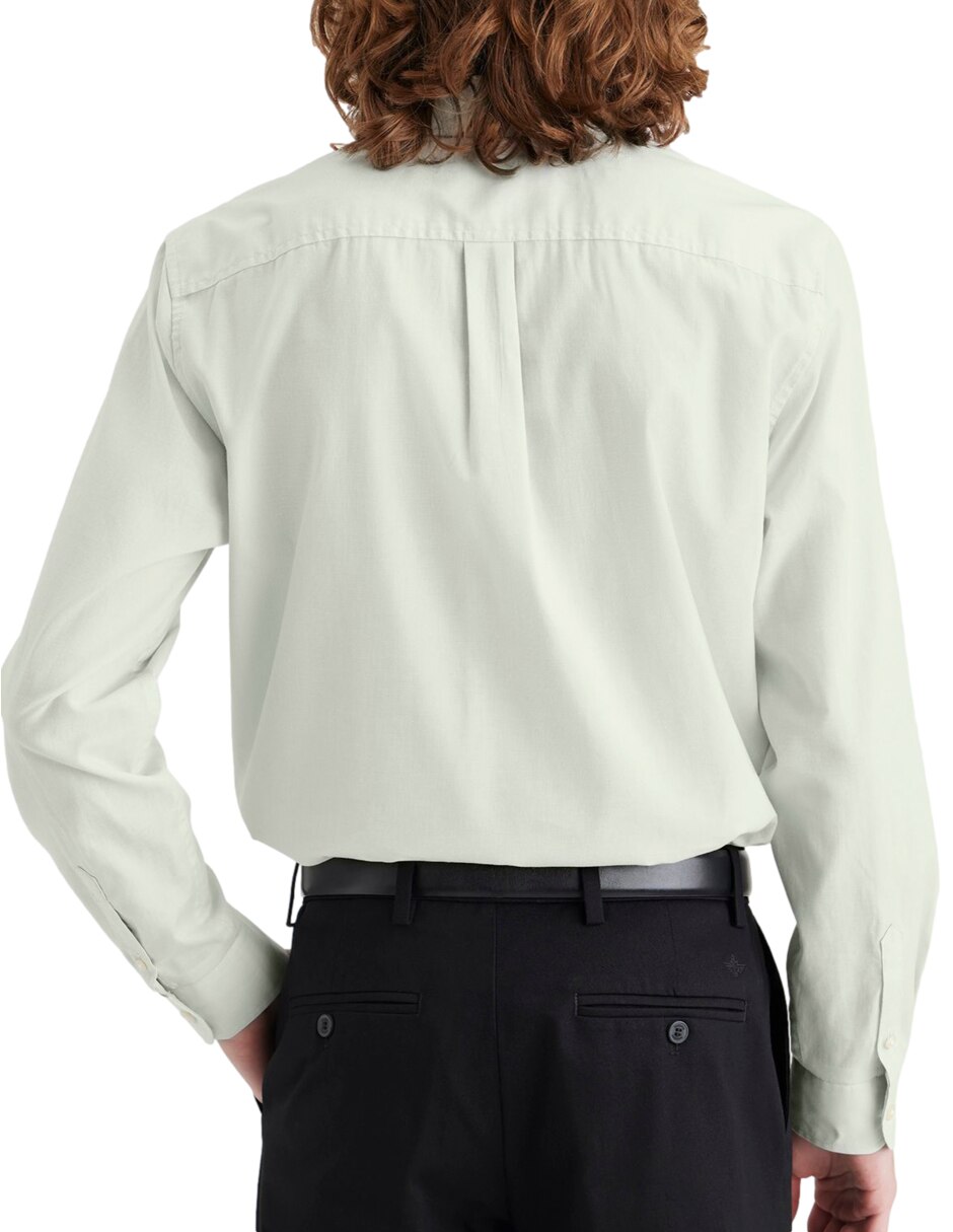 Camisa casual Dockers de algodón manga larga para hombre