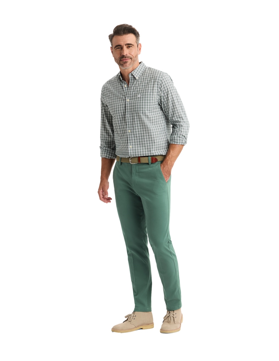 Camisa casual Dockers de algodón manga larga para hombre