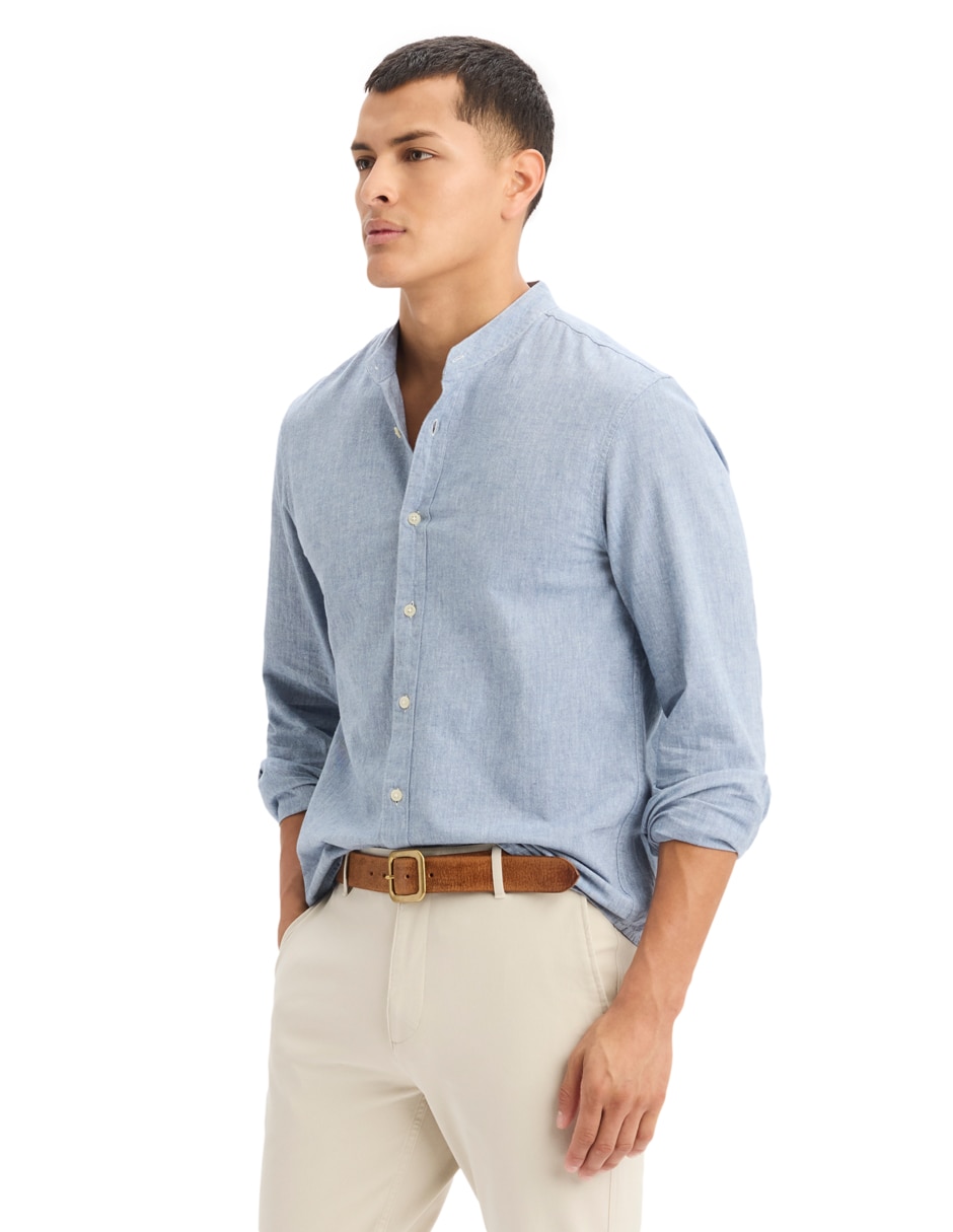 Camisa casual Dockers de algodón manga larga para hombre