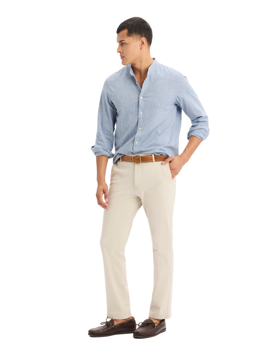 Camisa casual Dockers de algodón manga larga para hombre