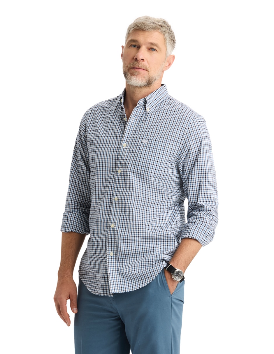 Camisa casual Dockers de algodón manga larga para hombre