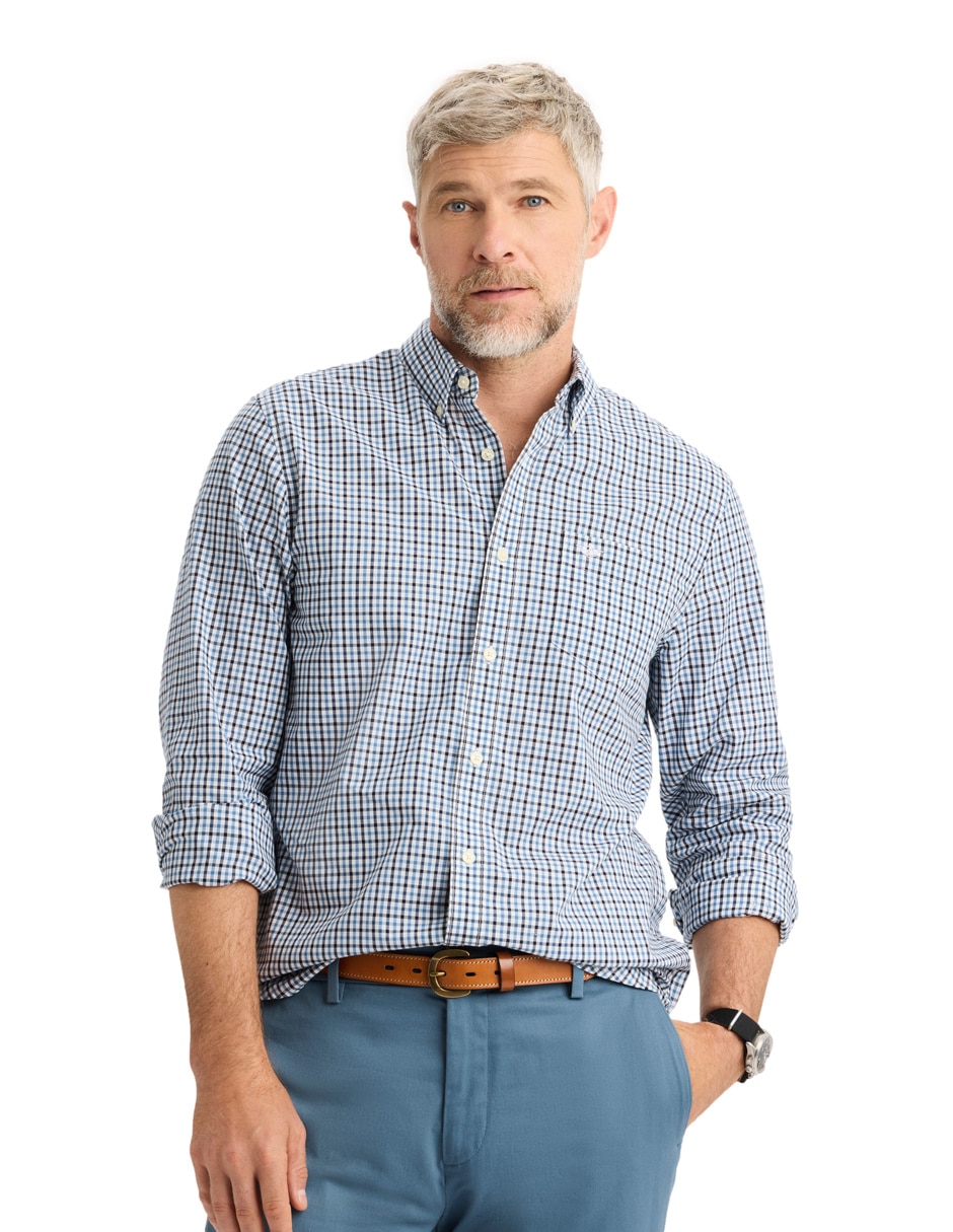 Camisa casual Dockers de algodón manga larga para hombre