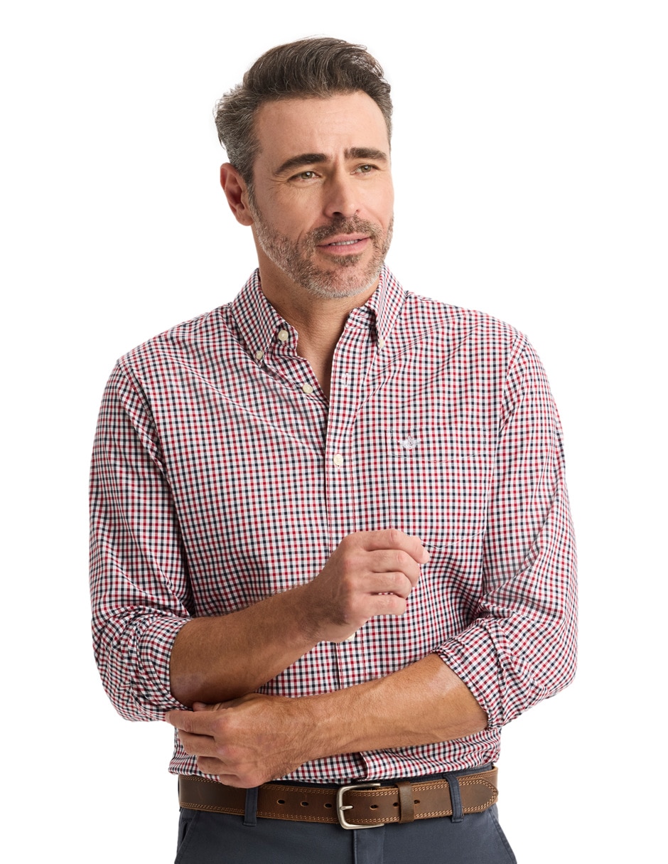 Camisa casual Dockers de algodón manga larga para hombre