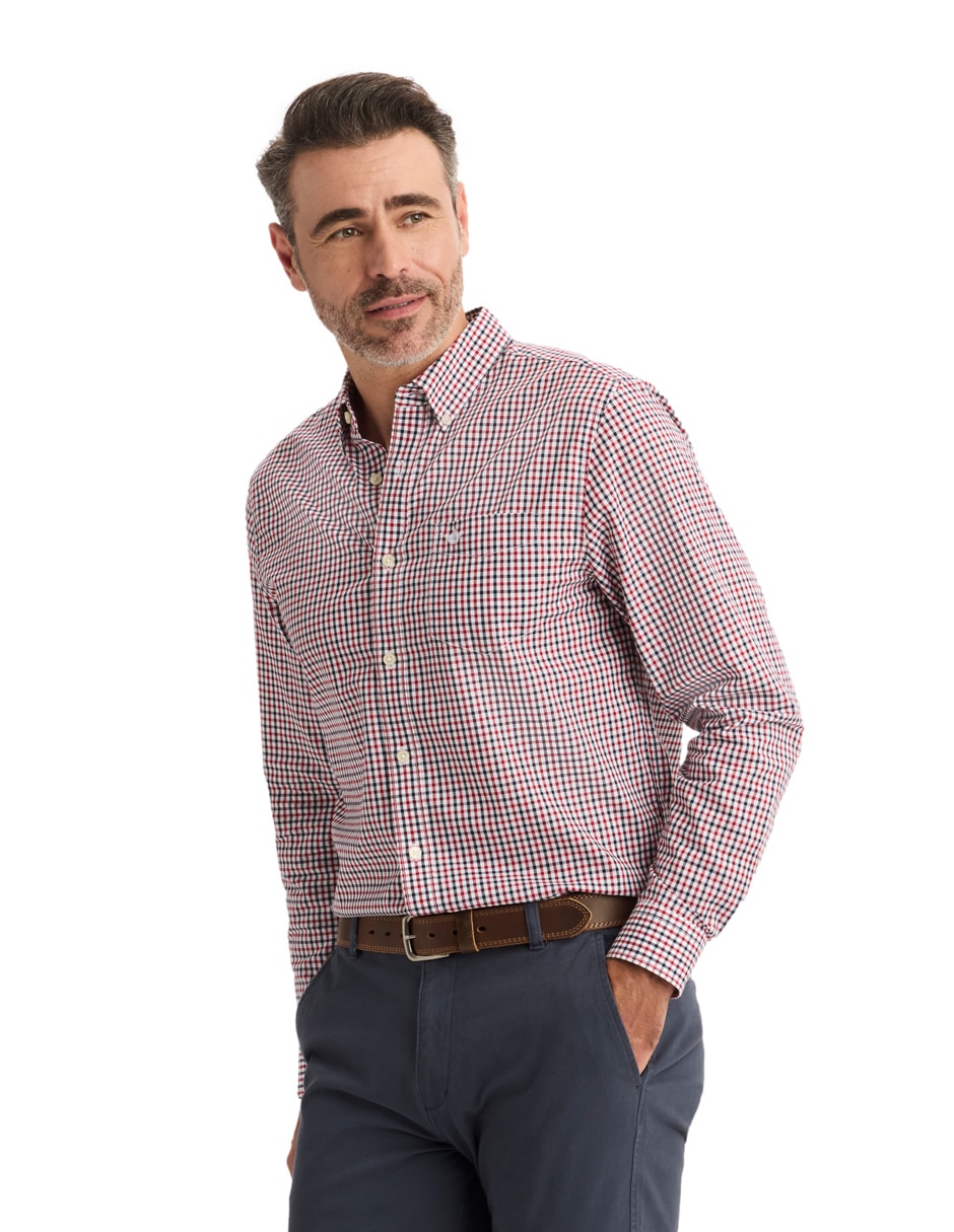 Camisa casual Dockers de algodón manga larga para hombre