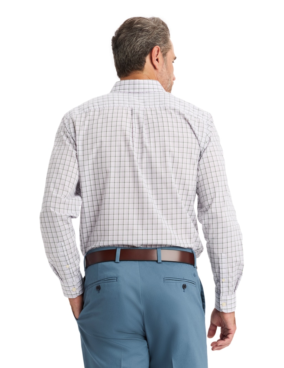 Camisa casual dockers de algodón manga larga para hombre