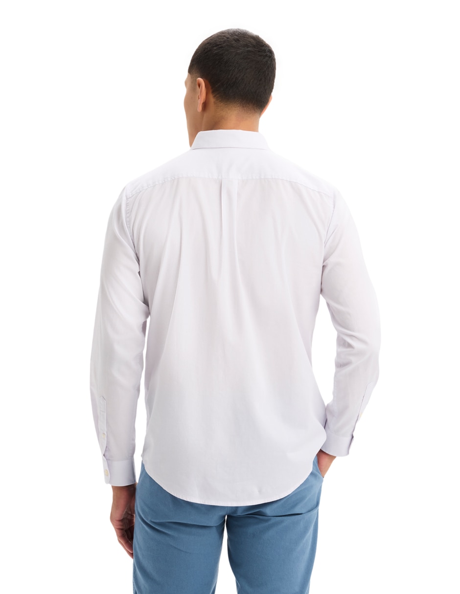 Camisa casual dockers de algodón manga larga para hombre