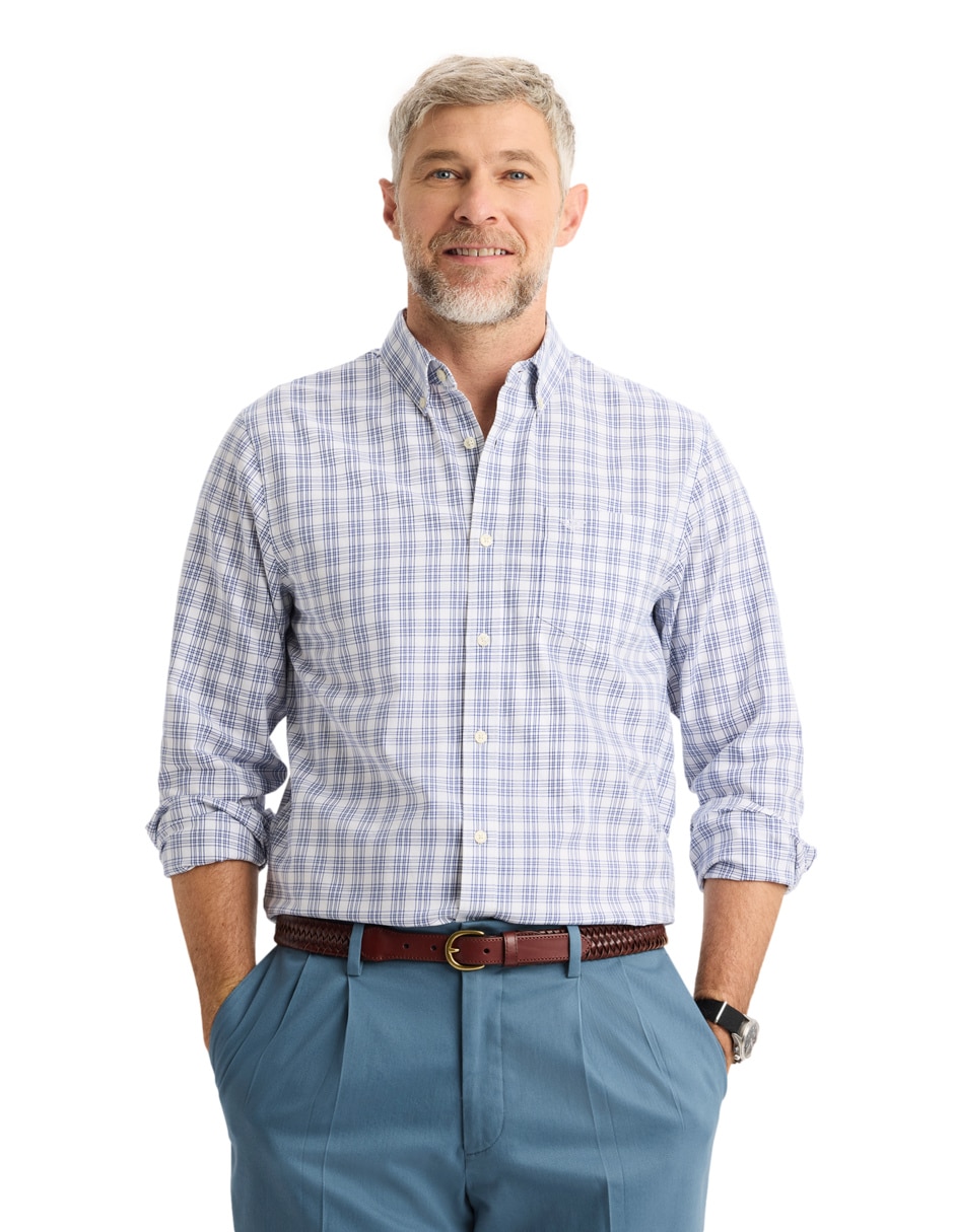 Camisa casual de algodón manga larga para hombre Camisa casual de algodón manga larga para hombre