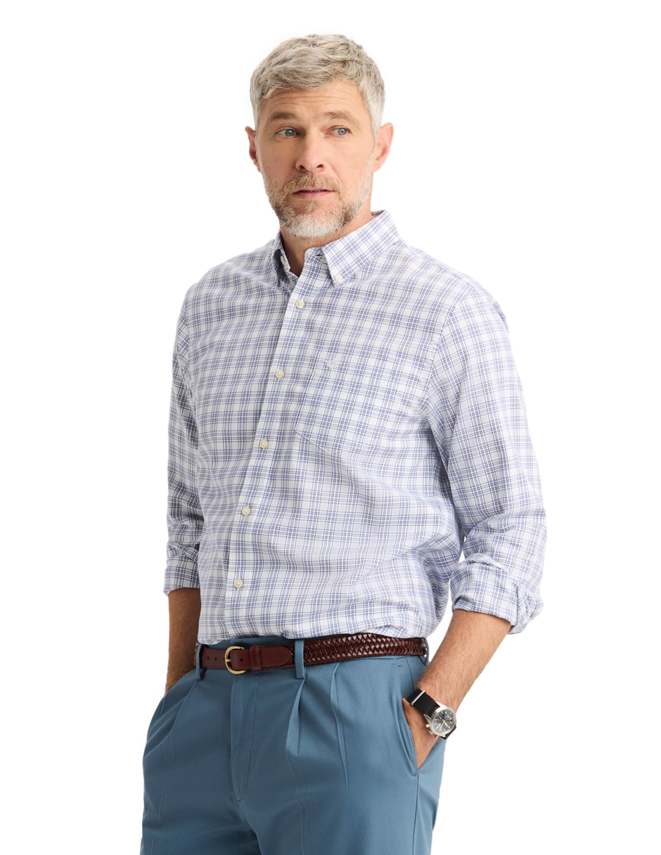 Camisa casual de algodón manga larga para hombre 4