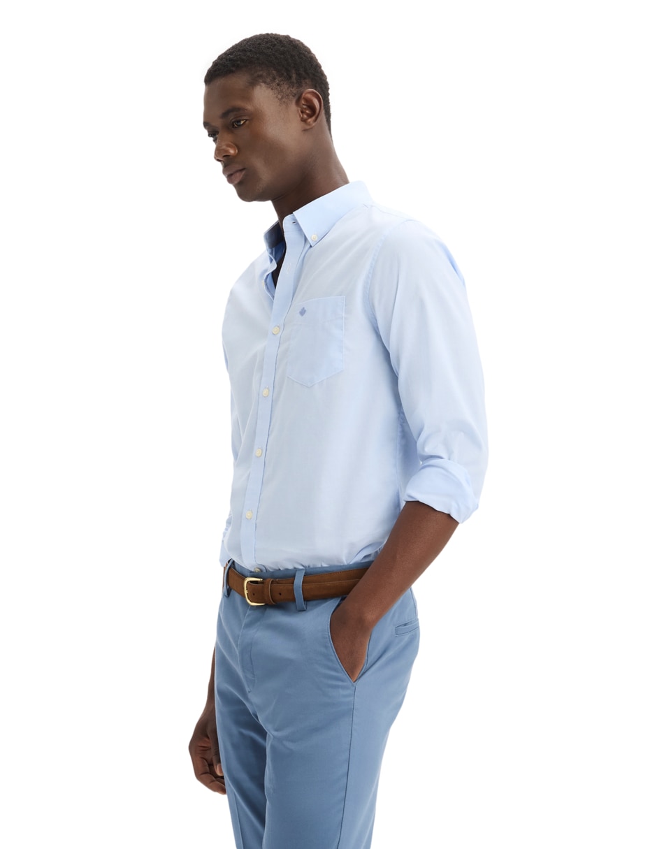 Camisa casual Dockers de algodón manga larga para hombre