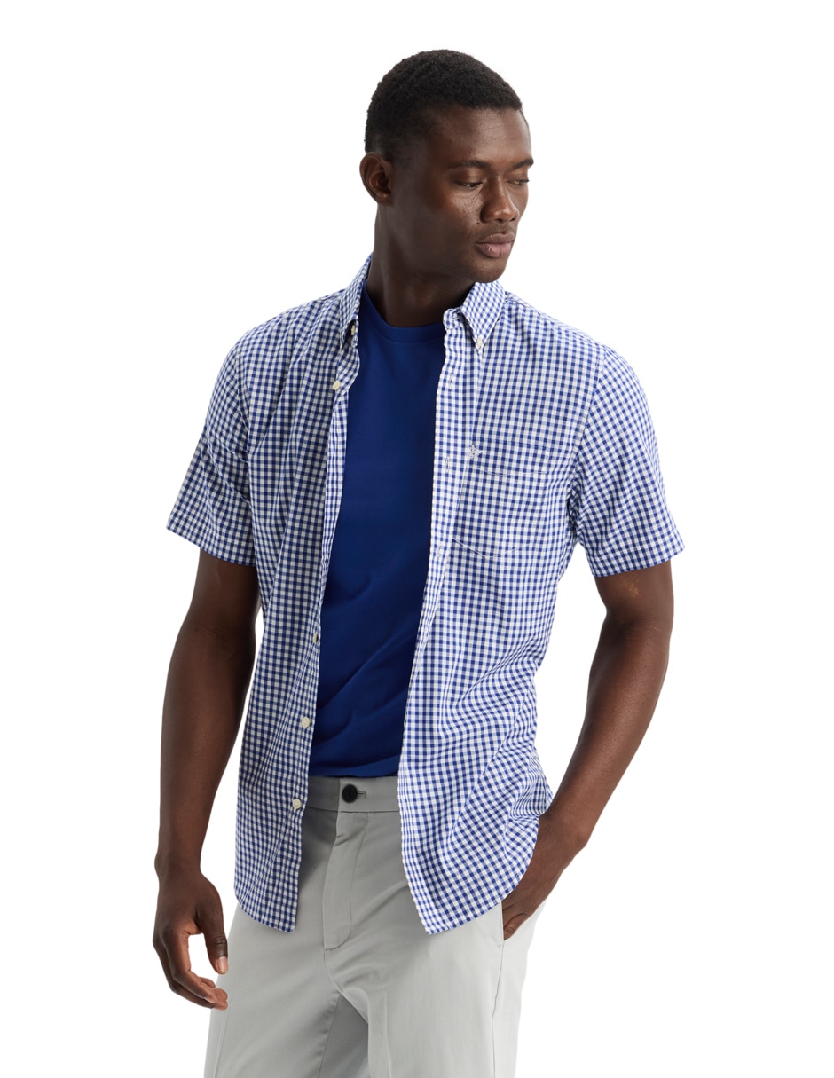 Camisa casual Dockers de algodón manga corta para hombre