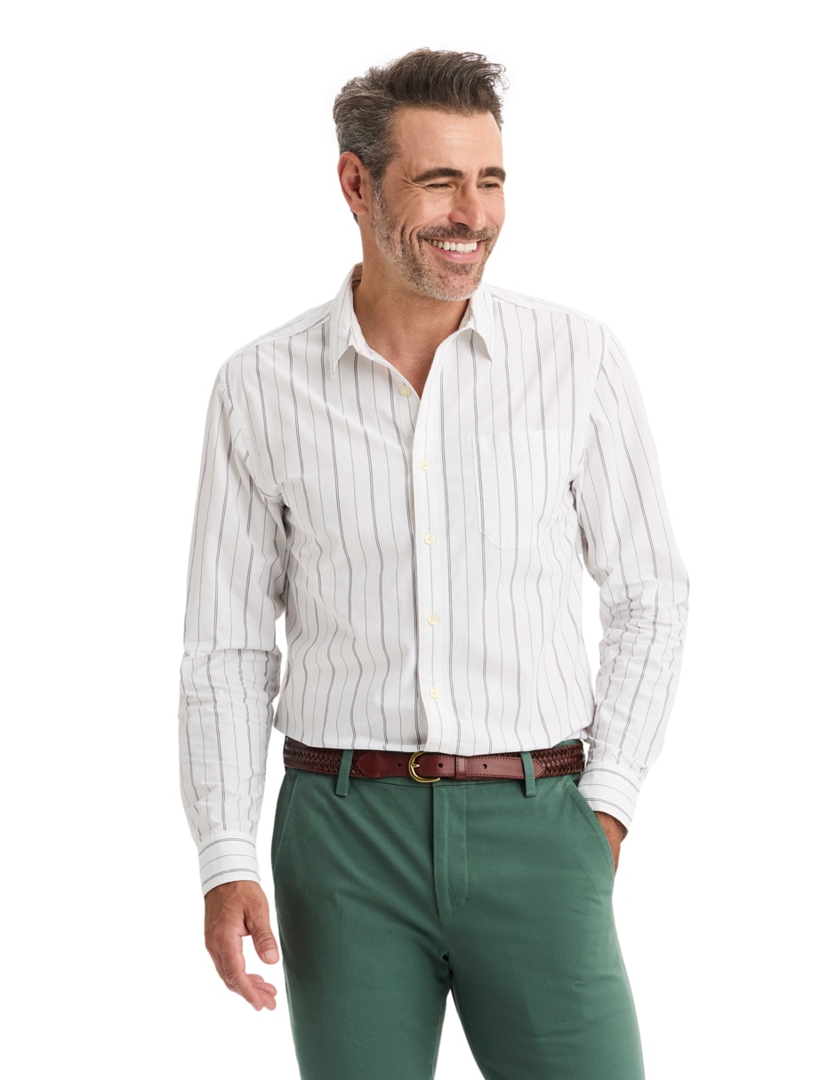 Camisa casual de algodón manga larga para hombre Camisa casual de algodón manga larga para hombre